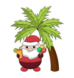 Summer Santa Under The Palm Tree Draw