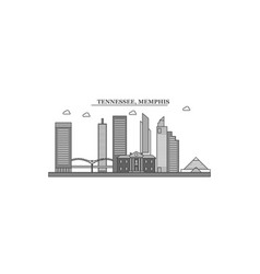 United States Memphis City Skyline Isolated