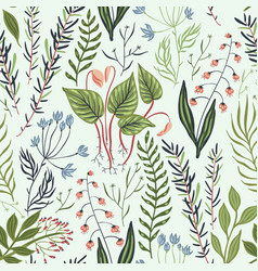 Floral Seamless Botanical Pattern With Summer