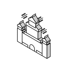 Carnival Castle Amusement Park Isometric Icon