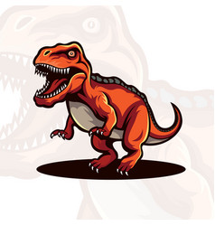 Dinosaur Logo Design Raptor Roaring Angry