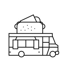 Food Truck Shop Line Icon