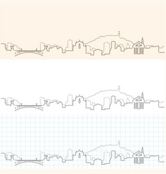 Ljubljana Hand Drawn Skyline