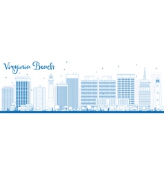 Outline Virginia Beach Skyline