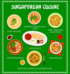 Singaporean Cuisine Menu Singapore Asian Food