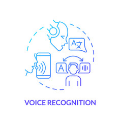 2d Voice Recognition Gradient Icon Concept