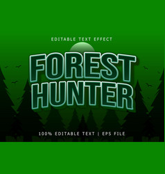 Forest Hunter Editable Text Effect 3 Dimension