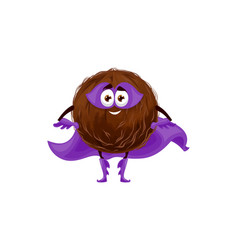 Superhero Coconut In Nutshell Funny Emoticon Cape