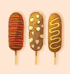 Watercolor Corn Dog