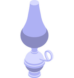 Fire Flame Lamp Icon Isometric Kerosene