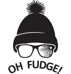 Oh Fudge Black And White Merry Christmas Design