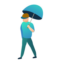 Rap Man Umbrella Icon Cartoon Style