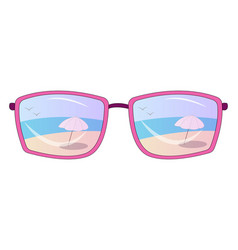 Sunglasses With Beach Reflection