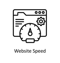 Website Speed Outline Icon Design