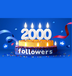 2k Or 2000 Followers Thank You Social Network