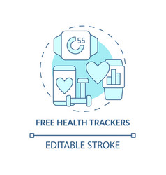 Health Trackers For Staff Concept Icon