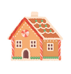 Gingerbread House Semi Flat Color Object