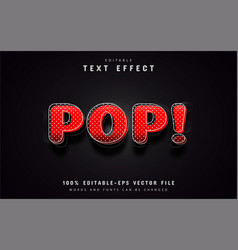 3d Red Pop Art Text Effect