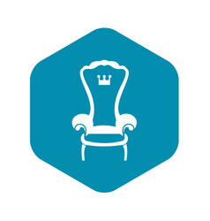 King Throne Chair Icon Simple Style