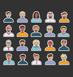 Men Avatars Sticker Bookmark