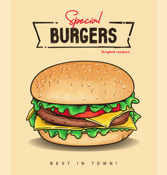 Special Burgers For Fast Food Restaurant