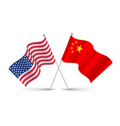 American Flag And Chinese Vintage