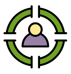 Person Target Icon Flat