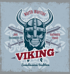 Vintage Viking Poster