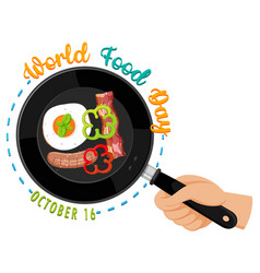 World Food Day Text With Food Elements