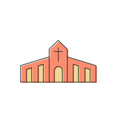 Church Building Icon Symbol Christian Isolated