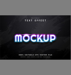 Mockup Text Colorful Neon Style Effect