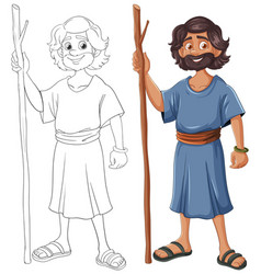 A Character Before And After Coloring