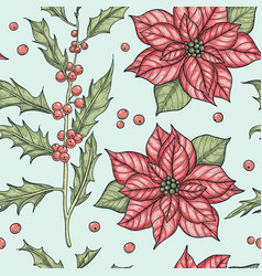 Christmas Seamless Pattern With Hand Drawn