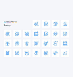 25 Strategy Blue Icon Pack