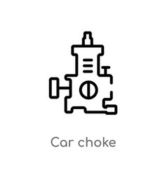 Outline Car Choke Icon Isolated Black Simple Line