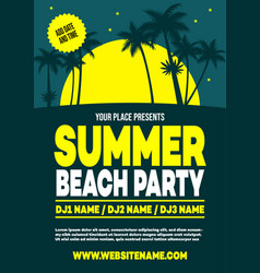 Summer Beach Party Poster Flyer Social Media Post