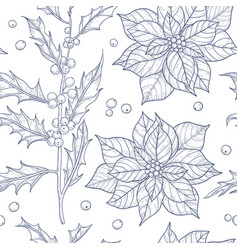 Christmas Seamless Pattern With Hand Drawn