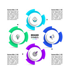 Infographic Template 4 Abstract Circles With Icons