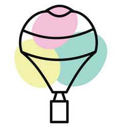 Novelty Hot Air Balloon On A White Background