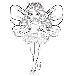 Beautiful Fairy Woman With Wings Flying