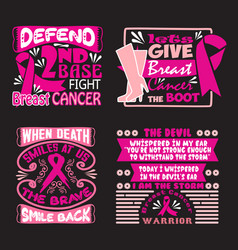 Brest Cancer Quote Set Best For Print Design