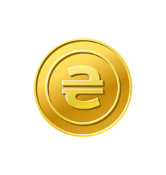 Gold Coin Icon Ukrainian Hryvnia Currency Since