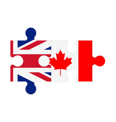 Puzzle Of Flags United Kingdom And Canada