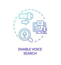 2d Enable Voice Search Gradient Icon Concept