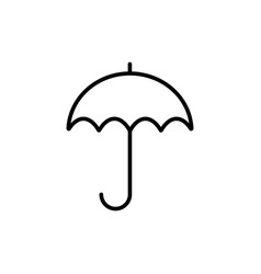 Open Outline Umbrella Icon Weather Protection