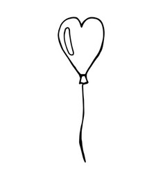 Ballon With Heart Sketch