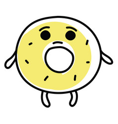 Monster Donut Icon On White Background