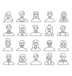 People Avatars Coloring Page Multiethnic Human