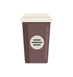 To Go Coffee Cup Icon Flat Cafe Cappuccino