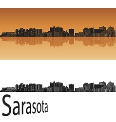 Sarasota Skyline In Orange